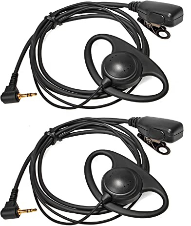 HYSHIKRA Walkie-Talkie, 2,5 mm, mit Mikrofon in D-Form | kompatibel mit Motorola TLKR T92 H2O T60 T80 T82 Extreme 2-Wege-Radio
