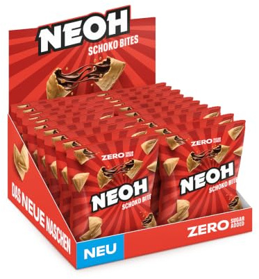 NEOH Schoko Bites Haselnuss-Kakao, ohne Zuckerzusatz, Low Carb, 20er Packung