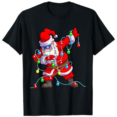 Weihnachtsshirt Dabbing Weihnachtsmann Jungen Christmas Kurzarm T-Shirt