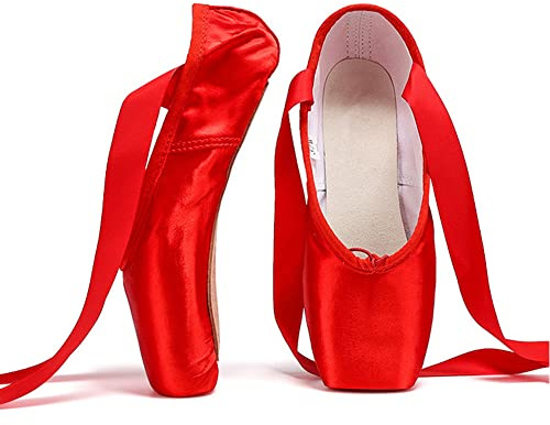 Zapatillas de Ballet Santén para Niña Zapatos de Ballet para Chica Zapatillas de Danza de Punta para Mujeres Zapatos de Baile