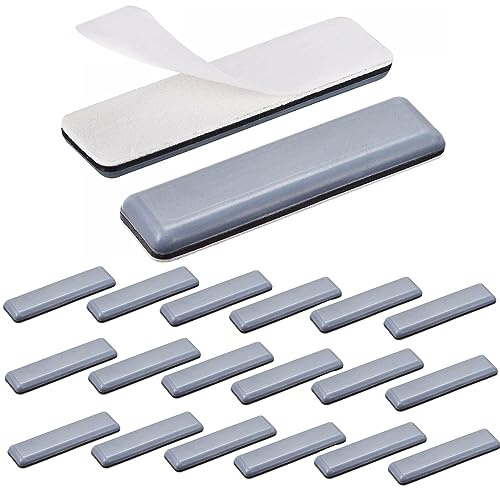 DXLing 20 Stück Selbstklebende Möbelgleiter Teflon 70 x 19 mm rechteckige Selbstklebende Möbelgleiter PTFE Selbstklebende Möbelgleiter für Teppich, Hartböden, Holzböden, Möbel