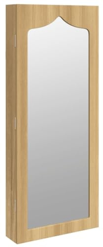 Armoire à bijoux avec miroir murale 37,5x10x90 cm