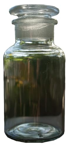 Apothekerflasche 250 ml, Weithals, Weißglas (6er Pack)