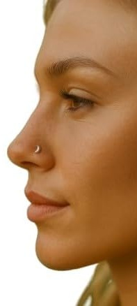 ⊹⊱ ✿ MINI HALBMOND SILBER NASENSTECKER ✿ ⊰⊹ klitzekleiner Nasenstecker Piercing, Nase, Nasenpiercing, Mond