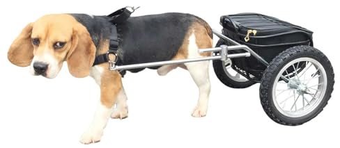LZAHSH Hunde-Ziehwagen,Hunde-Rollwagen FüR 10-30kg Haustier HundeanhäNger Brustgurt Verstellbar Leicht Zu Tragen Haustier-Pull-Wagen,FüR MittelgroßE Hunde