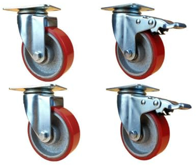 Aiyomi Industrielle Schwerlastrollen Transport-Rollen Mit Bremse 3 Zoll 4 Zoll 5 Zoll Universal Drehbar Lenkrollen Mit Gusskern Doppelt Gelagert Für Gerüste, Fabriken, Lagerhallen