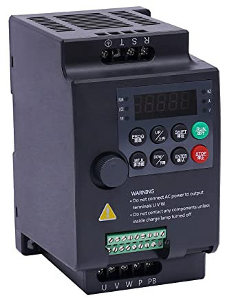 Invertitore di frequenza AC VFD Trasformatore monofase 220 V 3HP 10 A, ingresso trifase 220 V, inverter di velocità regolamentata (2,2 KW)
