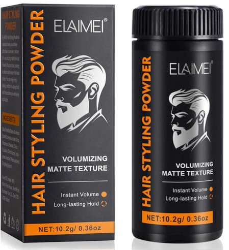 Polvere per acconciatura, naturale a lunga durata, per capelli da donna e da uomo, per capelli sottili e fini