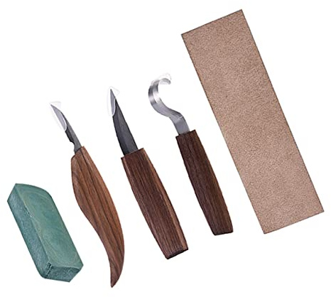 VILLCASE Kit per Intaglio del Legno Scalpello per Intaglio Strumento per Falegname per Principianti e Lavori Artistici
