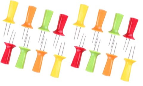 CAXUSD 2 Set Di Forchette Per Barbecue Per Picnic E Campeggio Con Supporto Per Mais Spiedini E Bastoncini Per Arrostire Per Una Facile Cottura 8 Pezzi*2