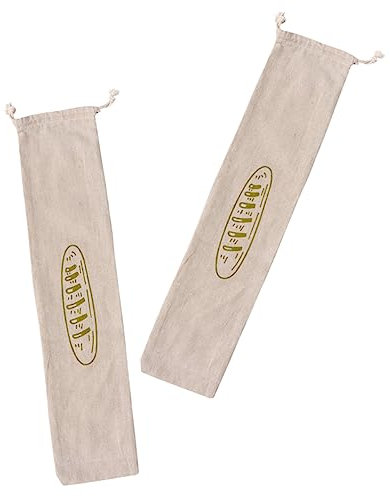 FUNOMOCYA 2stücke Wiederverwendbare Brotbeutel Aus Leinen Mit Kordelzug Praktische Lebensmittelbeutel Für Brotverpackung Und Essbare Geschenke