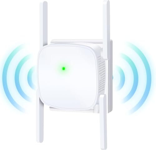 WiFi Repeater 1200Mbit/s WLAN Verstärker Dualband 2,4GHz+5GHz WiFi Booster mit Repeater/Router/Access Point Modus,4 Antenne,Einfache Einrichtung,WiFi Extender Booster Mit LAN/WAN Port