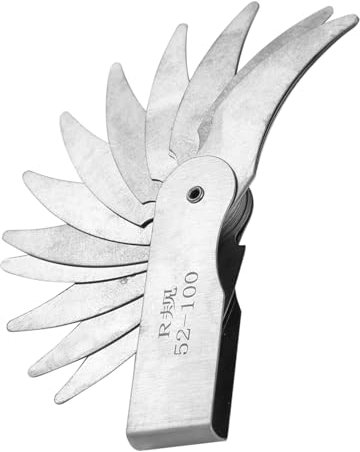 Radiuskehllehre aus Edelstahl, Messwerkzeug für Maschinisten, R0,3–1,5 Mm, R1–6,5 Mm (HEEPDD5ndz27itgo-06)