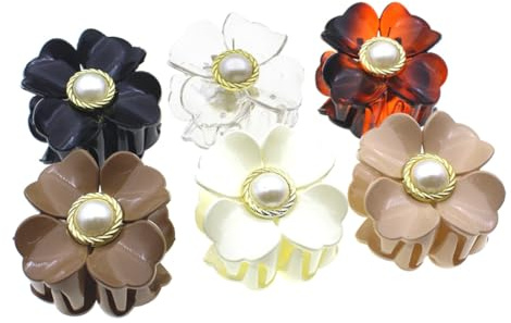 NOLITOY 6 Piezas clip de champú rociar Cortar con tijeras recortadora Titulares curly hair horquillas moño pasador clips de garra para cabello grueso pinza para el cabello Acrílico