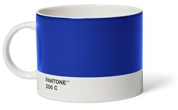 Pantone Tasse à thé en porcelaine, à paroi épaisse, passe au lave-vaisselle, 475 ml, bleu clair 286