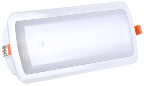 Jandei - Luminaria de Emergencia LED 3W SMD2835 para Instalación en Superficie y Empotrar. Luz Blanca Fría 6000K. 3 horas de Autonomía. Luz Estándar. Marco incluido.