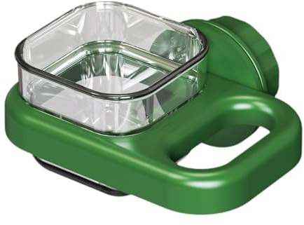 Milageto Plato de Alimentos para periquitos Agua de Aves, Taza de Comida Transparente Cuadrada, tazón de alimentación de Plato de alimentación de Aves para, Verde