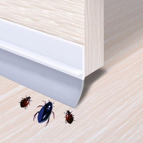 Door Bottom Seal Strip for Soundproofing and Weather for PROTECTION Easy Installation (Gray)