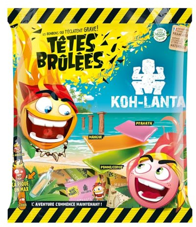 TÊTES BRÛLÉES – Bonbons Acidulés Intenses pour les Aventuriers, Saveur Inoubliable (150g) - Le Lot De 4