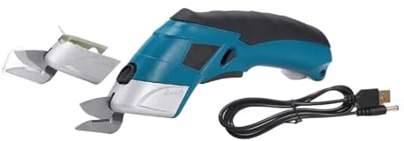 YVAAASIYC Forbici elettriche multifunzionali da 3,6 V for Tagliare Il Tessuto for Pelle con Lame in Acciaio al tungsteno Strumento Ricaricabile USB