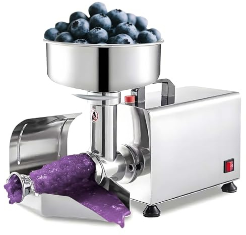 Colino per Pomodori Elettrico,Pressa Commerciale 450W Acciaio Inoxydabile,Macchina per Salse Elettrica 330 lbs/H,Fatto in Casa,per Mele,Lamponi,Resistente,Produttore Marmellata Casa,Regalo di Vacanze
