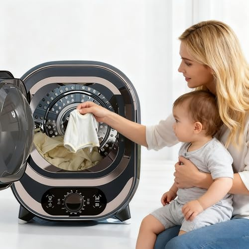 Mini sèche-linge portable pour sous-vêtements et délicats, séchage rapide, fonctionnement silencieux 35 dB, idéal pour les appartements et les voyages, design compact