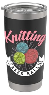 Knitting Takes Balls Knitting Wool Wool Ball Stainless Steel Insulated Tumbler