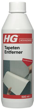 HG Wallpaper Remover, Concentrate for Solving Wallpaper Glue of All Types, Removes Wallpaper Without Steams, Suitable for All Types of Wallpaper, 500 ml (308050106)