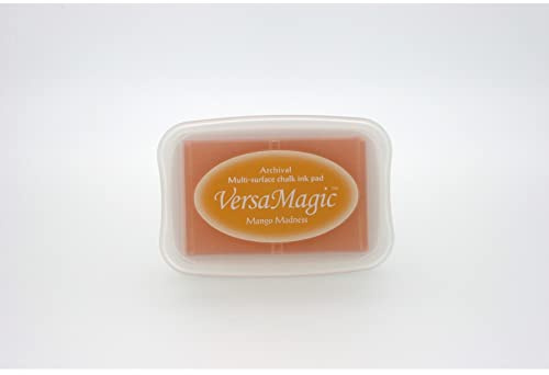 Tsukineko VersaMagic Ink Pads Stempelkissen, Kreiden-Finish, Synthetic Material, orange, 9.9 x 6.6 x 1.8 cm
