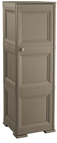 Tontarelli 8085566909 Omnimodus Schrank mit 3 Fächern und 1 Vollblatt-Tür, Kunststoff, Schokoladenbraun