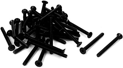 sourcing map 40pcs Vis à Tête Fraisée Plate à Six Pans Creux Vis à Douille Hexagonale Boulon M3x35mm En 10.9 Acier Carbone
