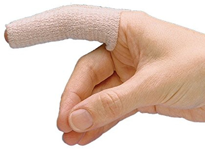 Rolyan Tapered Elastic Finger Sleeve, Pack of 6 Sleeves for Edema and Swelling, Compression for Relief of Swollen Joints, Finger Injury Recovery, Size Small/Medium Sleeve