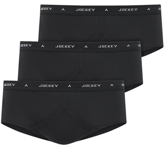 Jockey UK Classic Cotton Rib Y-Front Brief 3Pack, Black/Black/Black, 44