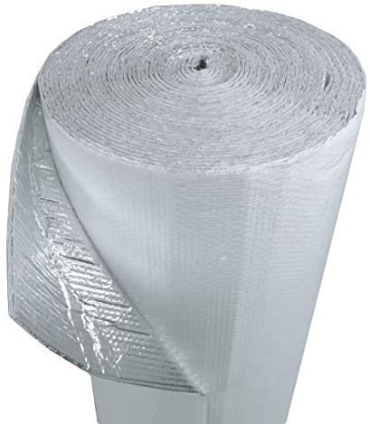 US Energy Products 500 sqft (4ft x 125ft) White Double Bubble (XTemp) Reflective Aluminum Insulation Roll Solid Metal Building Vapor Barrier - White Concrete Commercial Residential House Buildings