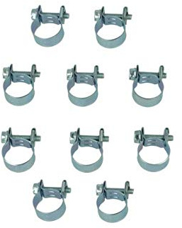 Boost Products 10x Mini Schlauchschelle Ø6mm - Ø8mm, Silber, Stabile Schelle für Unterdruck-, Hydraulikleitungen, Langlebige, robuste und wiederverwendbare Schelle