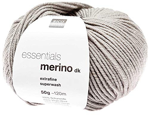 Rico Essentials Merino dk, Merinowolle Nadelstärke 4 mm zum Stricken oder Häkeln, 50g ca. (86 Aqua, (9,98€/100 Gramm))