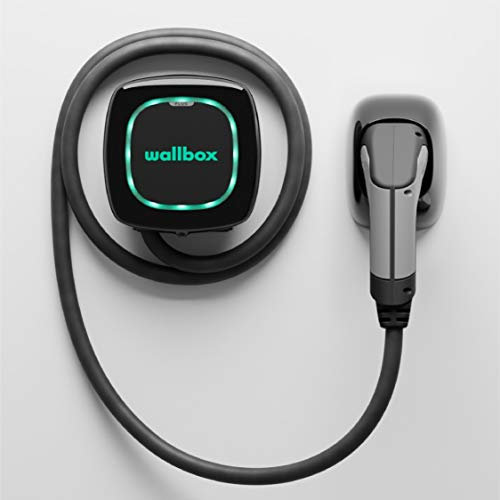 Wallbox Cargador Pulsar Plus (Negro) Potencia 7,4 kW Conector Tipo 2 Manguera de 5 Metros (Compatible con Todas Marcas de vehículo eléctrico)