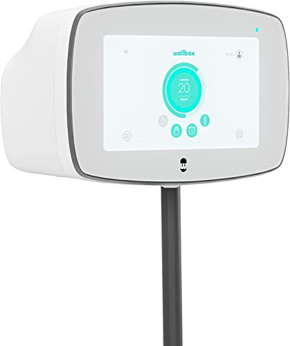 Wallbox Commander 2 Ladegerät für Elektrofahrzeuge – Einstellbare Leistung bis zu 22 kW, 5M, Typ-2-Ladekabel, 7-Touchscreen, RFID-Kartenleser, WLAN und Bluetooth, OCPP