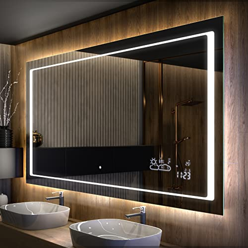 Artforma Badspiegel mit Beleuchtung - Led Spiegel Bad - 130x70 - Badezimmerspiegel Nach Maß - auf Individuelle Bestellung Gefertigt - Modernes Design - Ohne Rahmen