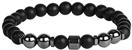 Anti-Schwellung Schwarzer Obsidian Schlankheits-Fußkettchen, Lymphdrainage Natürliche Magnetfeldtherapie Obsidian-Perlen-Armband-Fußkettchen,Damen Herren Gewichtsverlust Anti-Krampfadern-Fußkettchen