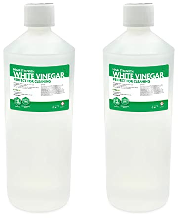 Hexeal High Strength White Vinegar 2L – 2 x 1L Bottle of 20% Strong White Cleaning Vinegar for Sanitising & Cleaning – Suitable for Use in the Garden – Deodorises & Removes Grime