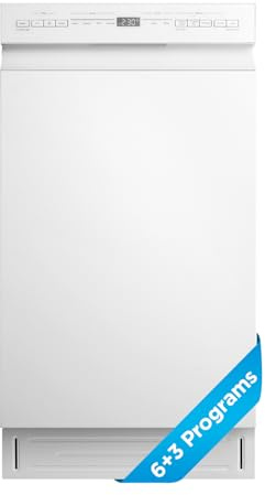 Midea 18 Inch Built-in Dishwasher, 8 Place Settings, Stainless Steel Tub