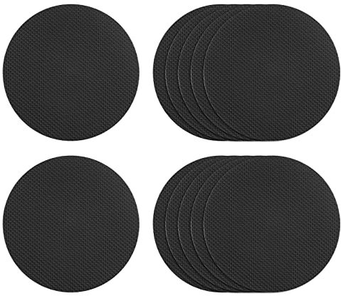 sourcing map 12pcs Antidérapant Baignoire Autocollants Bain Douche Sol 3.15 Antidérapant Autocollant Ruban Ronde Style Autocollants pour Salle Bain Cuisine Baignoire Marches Escalier Noir