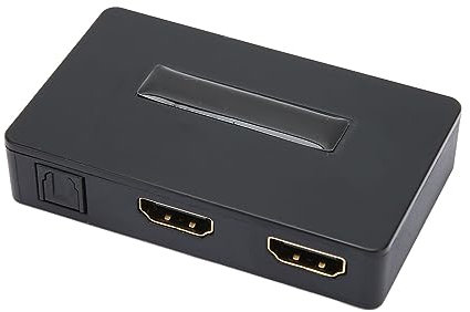 Extractor de Audio HDMI, Convertidor de Audio HDMI a HDMI 1080P con Sonido Analógico SPDIF y Sonido Estéreo de 3,5 Mm Compatible con Reproductores de DVD HD, Cajas de TV, etc.
