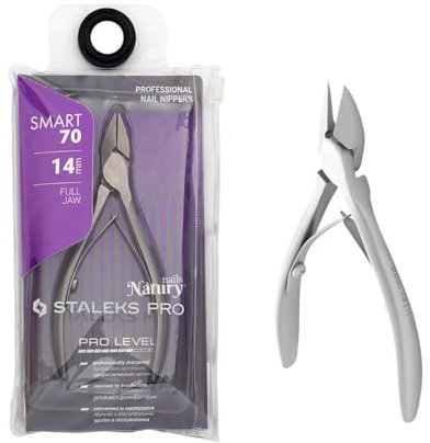 STALEKS PRO by Natury Nails Pinza per unghie professionale 14 mm. Manicure e pedicure. Acciaio inossidabile. Smart 70-14