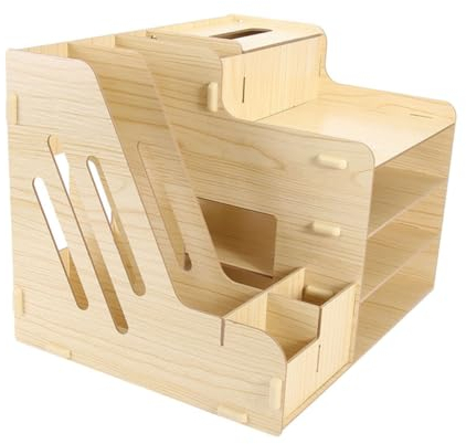 LALAFINA Multi-Compartment Dokumentenablage Für Schreibtisch Praktischer Aufbewahrungs-Organizer Für Bürobedarf Und Platzsparend Und Strukturiert Für Home Office