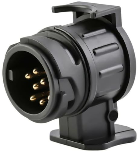 Greluma 1 Stück 12V 13-poliger auf 7-poliger Anhänger-Adapter, 13-poliger auf 7-poliger wasserdichter Anhänger-Konverter für Auto, Wohnmobil, Boot, LKW