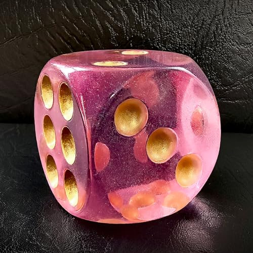 Dadi in acrilico solido, 40 mm, Jumbo, DND D6, con contagocce, grandi dadi per feste a 6 facce
