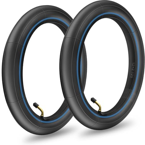 Amitor Camera d'aria 12 x 2.125, Camere d'aria Rinforzata per Bicicletta con Valvola 45°, 12 Pollici Pneumatici di Ricambio per Passeggino, Tricicli, Biciclette da Equilibrio e Biciclette per Bambini