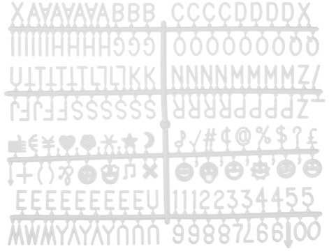 QUARKZMAN Letras de Fieltro para Tableros, Letras Blancas de 3/4 Pulgadas Números Símbolos para Decoración de Tableros de Mensajes de Plástico Cambiables 3 Piezas